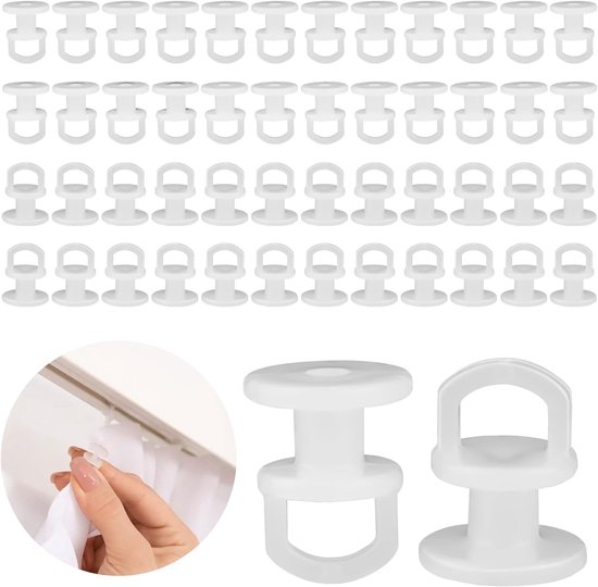 50 pieces curtain hooks - curtain gliders - universal curtain hooks - curtain rail hooks - curtain gliders - curtain hooks - curtains - shower