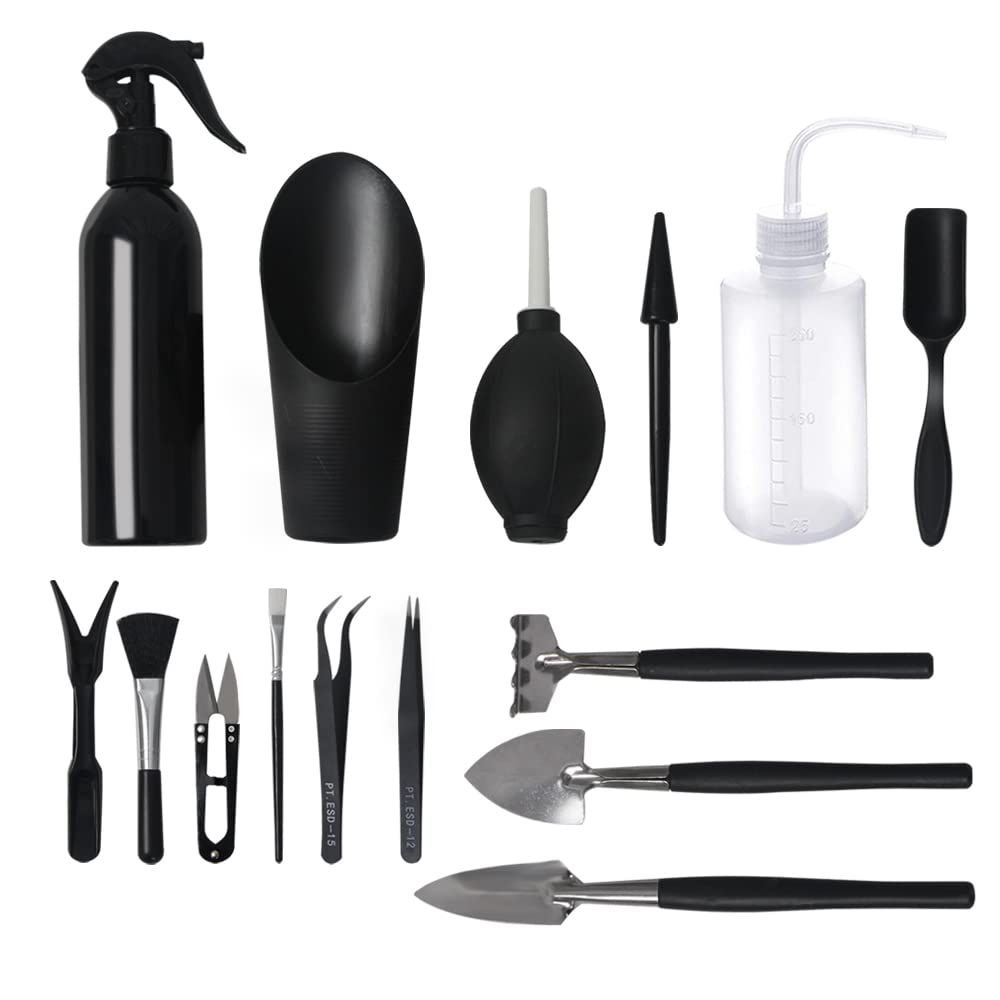 15 Pieces Succulent Plants Tools,Mini Garden Hand Transplanting Succulent Tools Miniature Planting,Set for Indoor Miniature