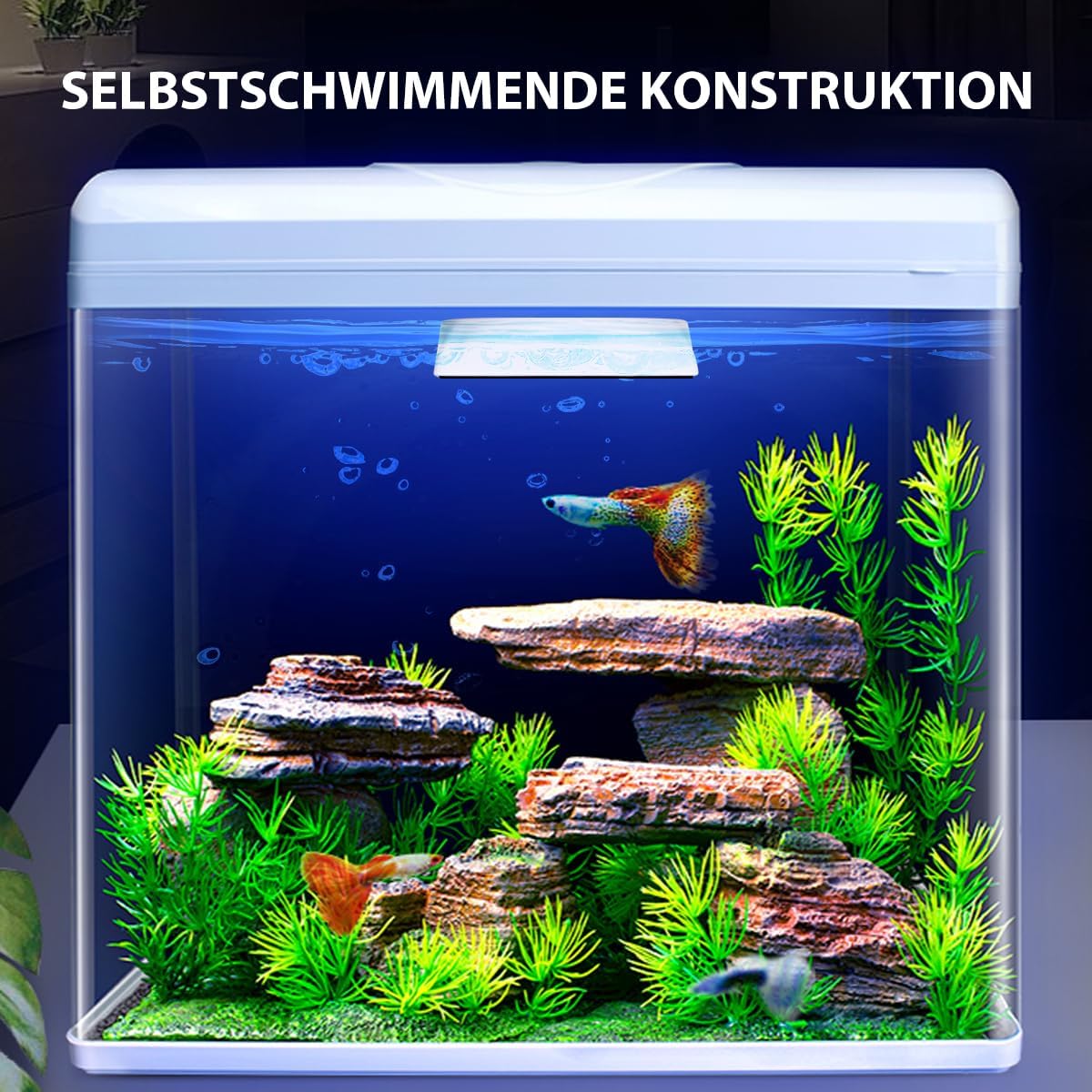 Petluno Magnetic Aquarium Glass Cleaner Fish Tank Glass Algae Scrapers, Floating Scrubber Cleaning Brush, Scratch-Free, Anti-Slip with Handle (M) M: suggests — image 6