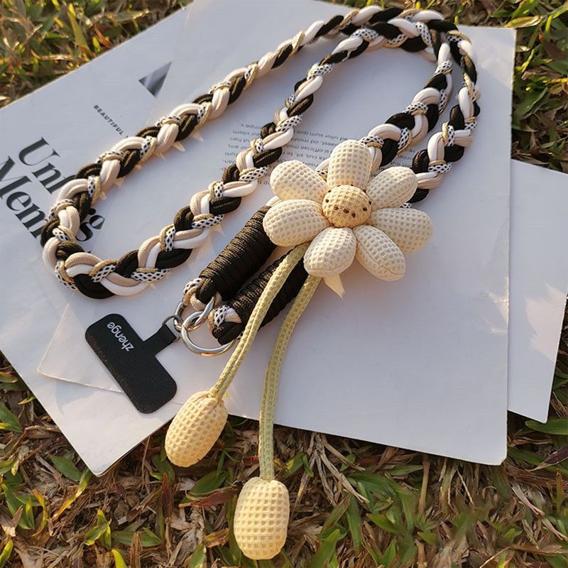1PC Crossbody Phone Strap, Adjustable Anti-Theft Phone Lanyard, Unisex, Essential for Travel,Black and white — image 2