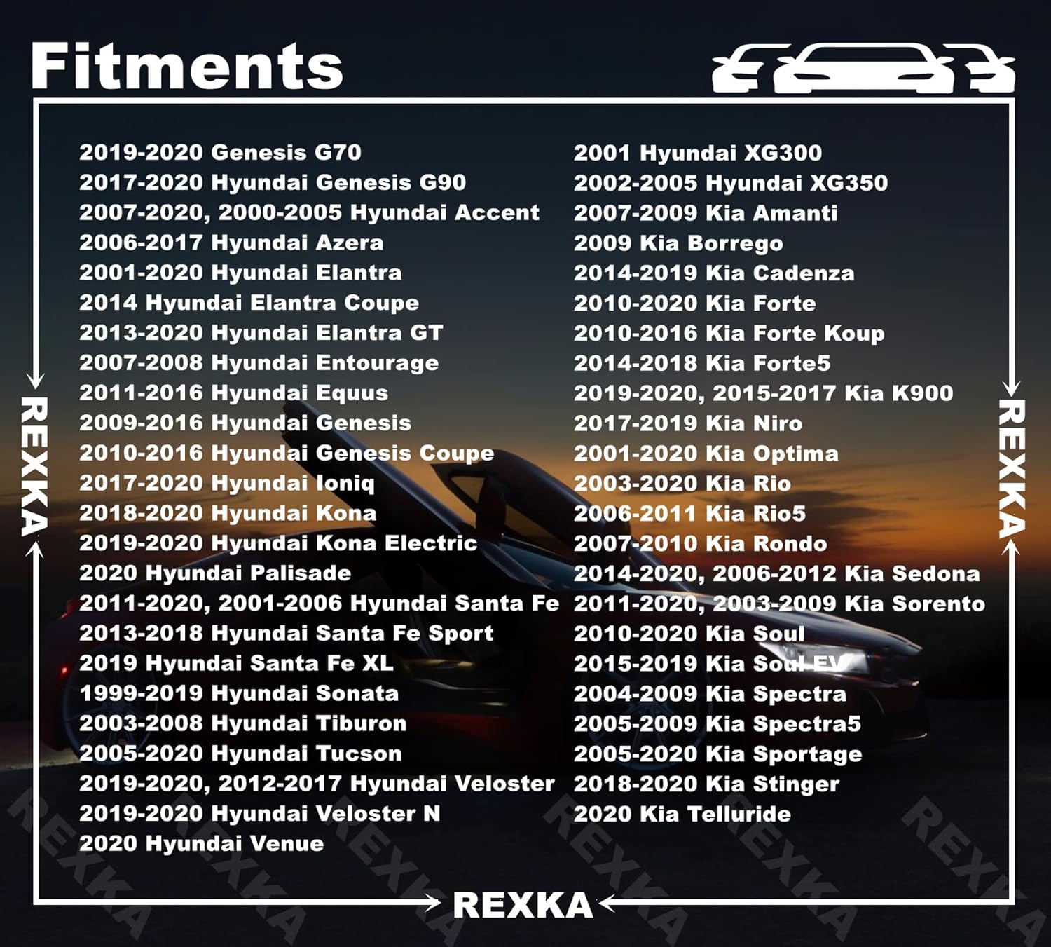 Rexka 25pcs Door Trim Panel Retainer Clip for Hyundai Kia 82315-2P000 Accent Azera Elantra Entourage Equus Kona Santa Fe Sonata Cadenza Forte K5 K900 Optima — image 3