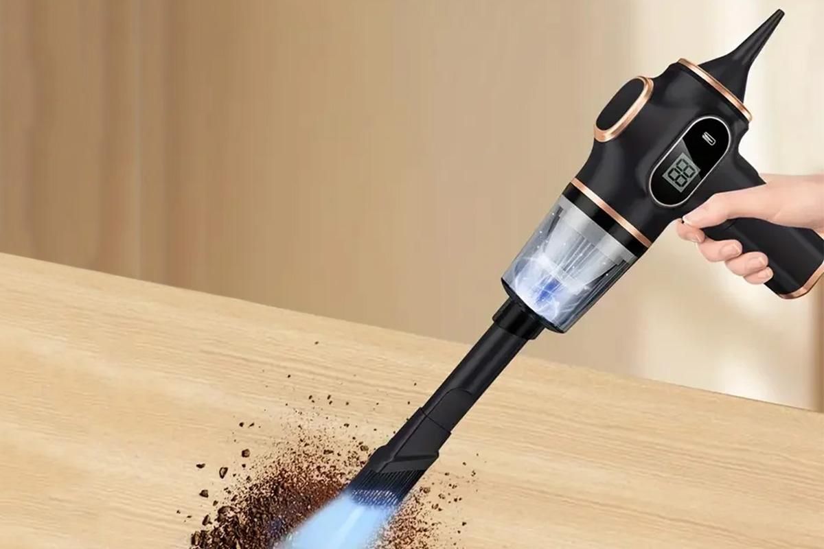 Car Vacuum Portable Cordless 2 in 1 Vacuum Cleaner Air Duster Handheld Vacuum Cordless with 3000mAh Battery - Black โ image 3