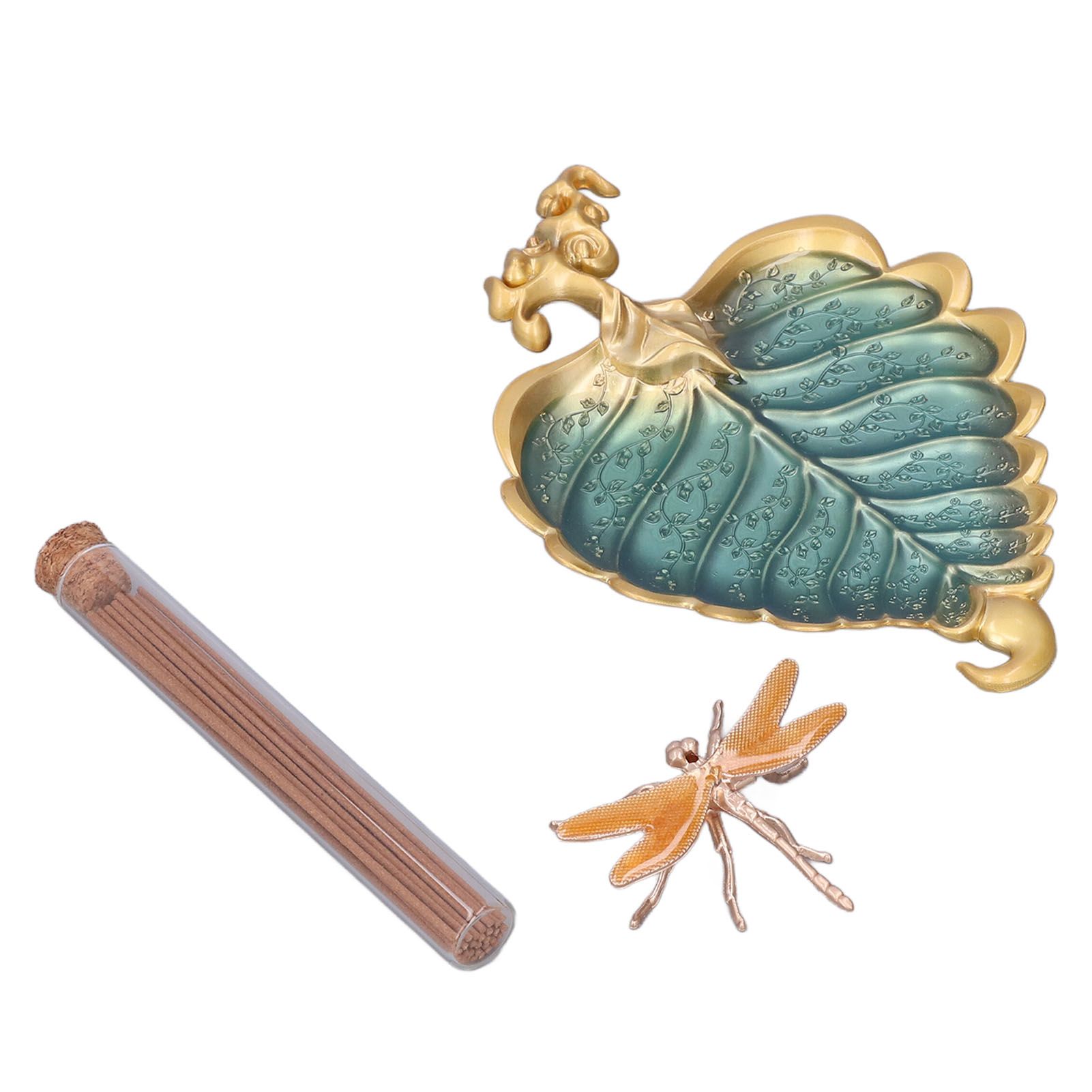 Incense Stick Holder Bodhi Leaf Incense Decorated Plate for Living Room Home Decoration GiftBodhi Leaf Gold 037 β image 2
