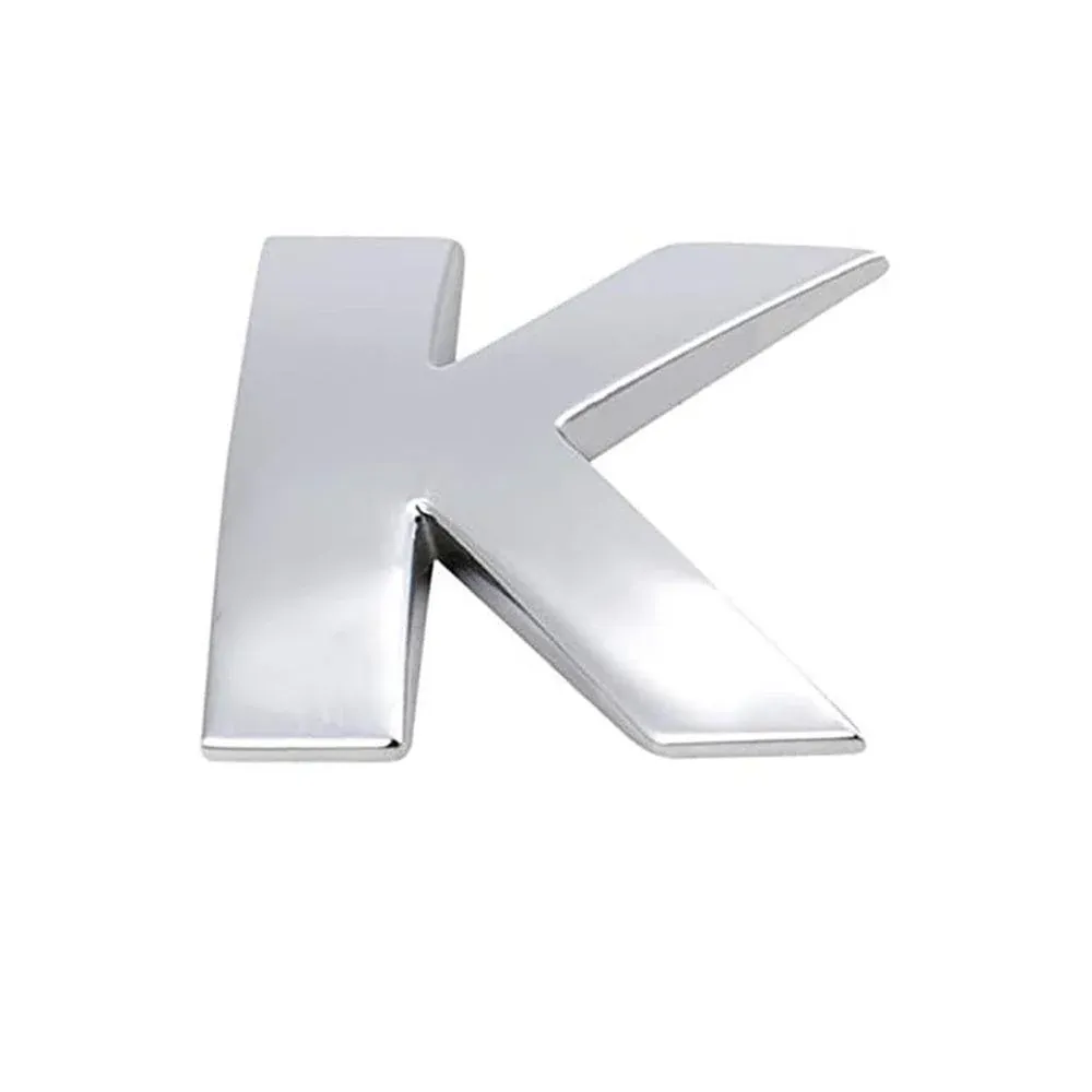 A-Z Alphabet Letters Car Sticker Self Adhesive Auto Badge Emblem 3D Chrome Good - K