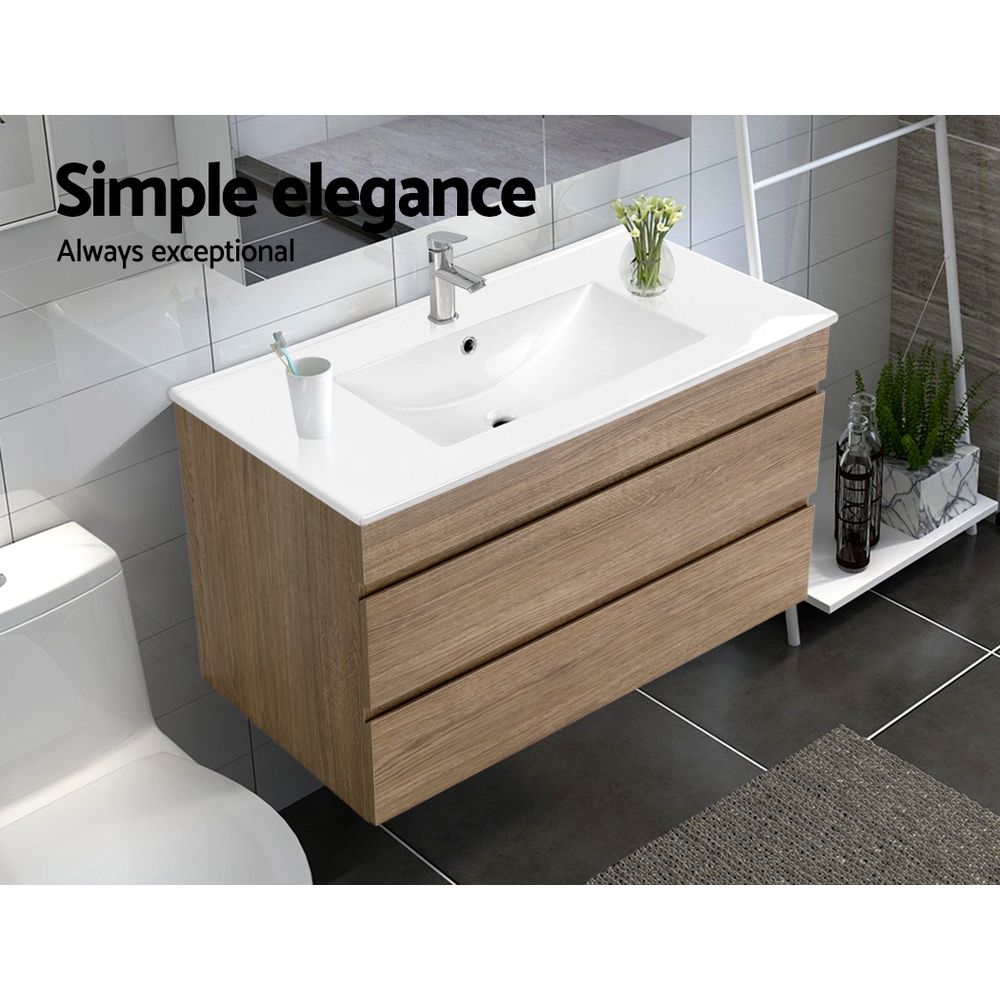 Cefito Vanity Unit 915mm with Basin Oak — image 6