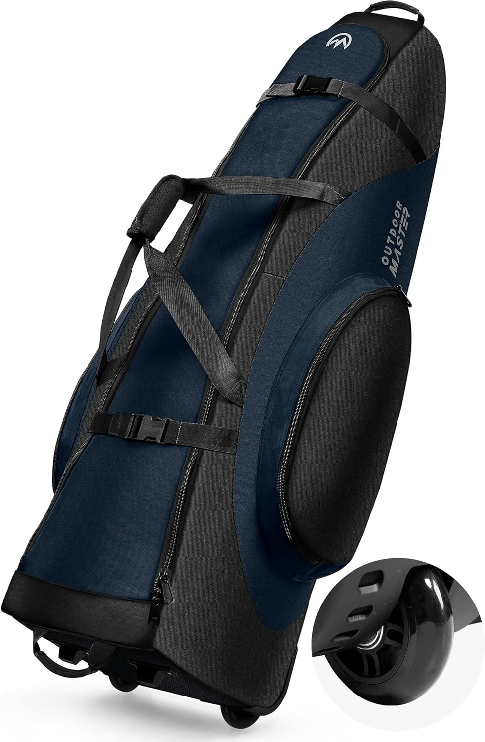 OutdoorMaster Padded Golf Club Travel Bag with Wheels, 900D Heavy Duty Oxford Waterproof -Alligators-Blue โ image 2