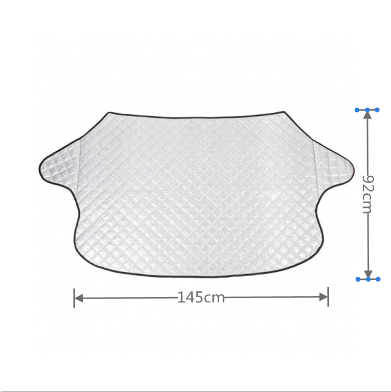 Car Windscreen Cover with Sunshade and Anti-Frost Layer, All-Weather Snow and Ice Protector for Vehicles, Silver, 145 × 92 cm — image 2