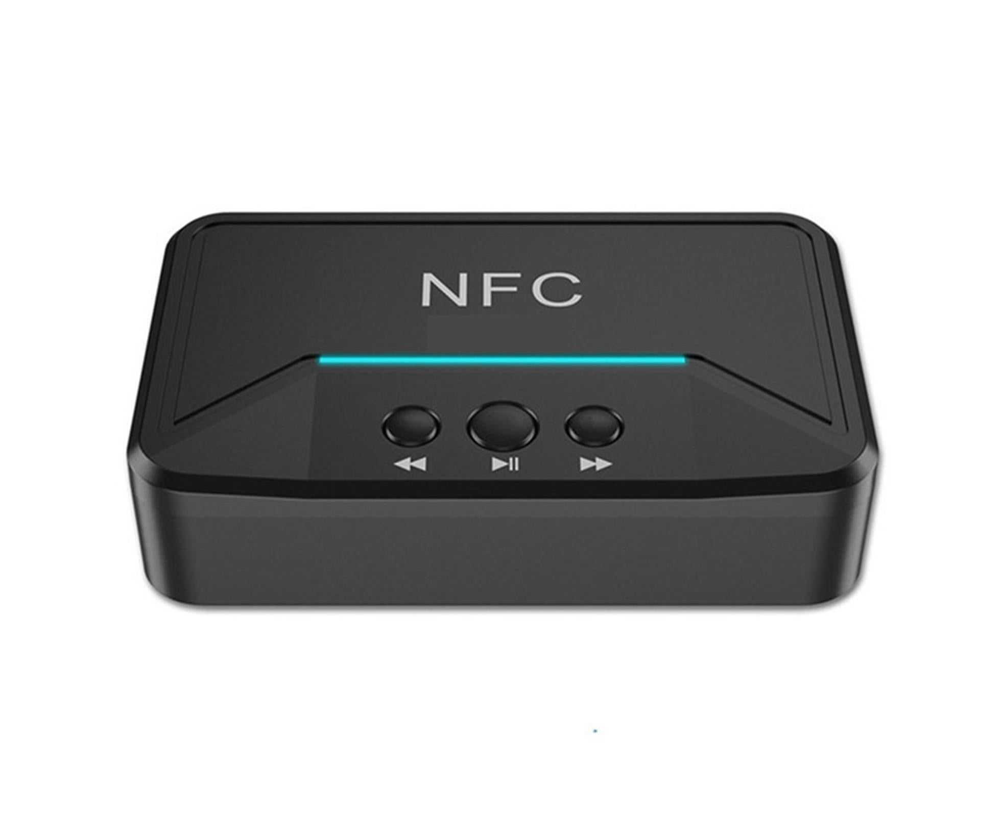 Car Wireless NFC Bluetooth-compatible 5.0 Receiver AV AUX HiFi Stereo Audio Music Adapter - Black — image 2