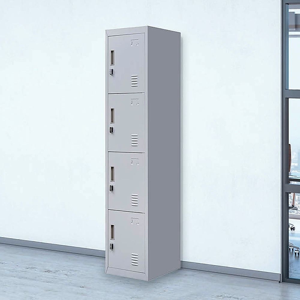 4-Door Vertical Locker for Office Gym Shed School Home Storage — image 2