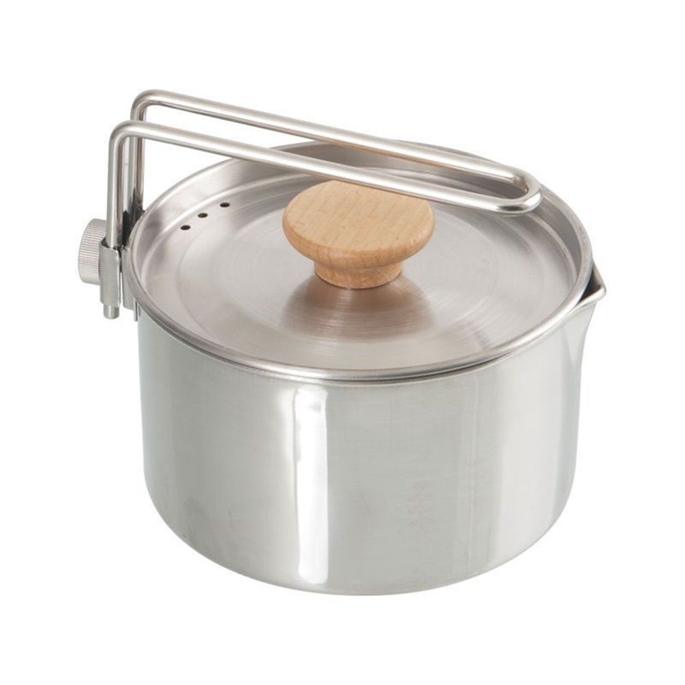 Stainless Steel Camping Pot with Lid and Removable Handle, Light Weight Outdoor Camping Kettle, Easy Clean Camp Boiling Pot, Cooking Pot for Picnic, Hiking