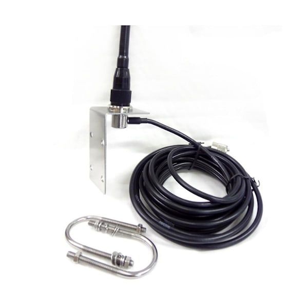 VHF Marine Antenna 156-163MHz Waterproof Rubber Mast Antenna With 5m Rg-58 Cable For Boat Sailboat Y, Stainless Steel + Rubber material — image 5