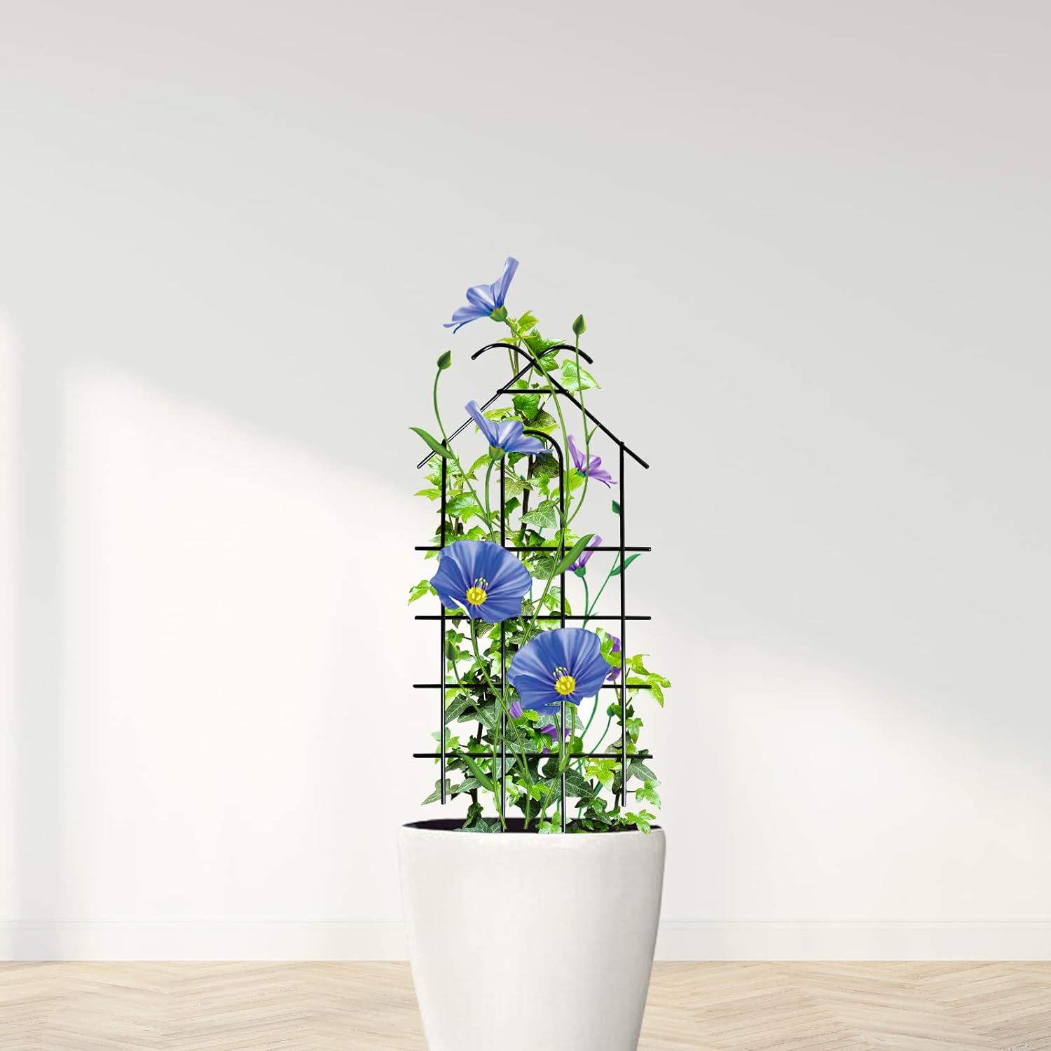 Plant Stand Plaids Metal Plant Trellis Small Plant Trellis Climbing Up Support Poles for Indoor Outdoor Garden Flower — image 5