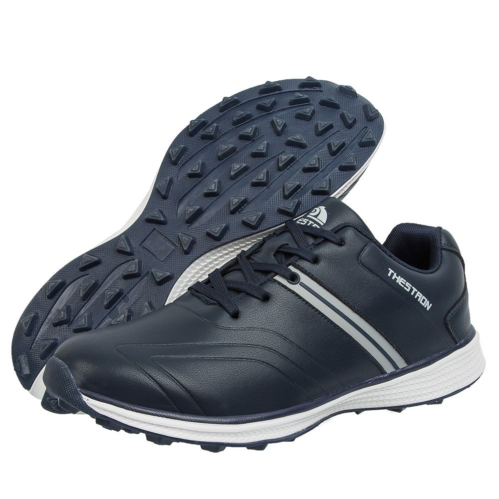 THESTRON Men's Waterproof Golf Shoes Microfiber Upper White US 6.5 (EUR 39) — image 4