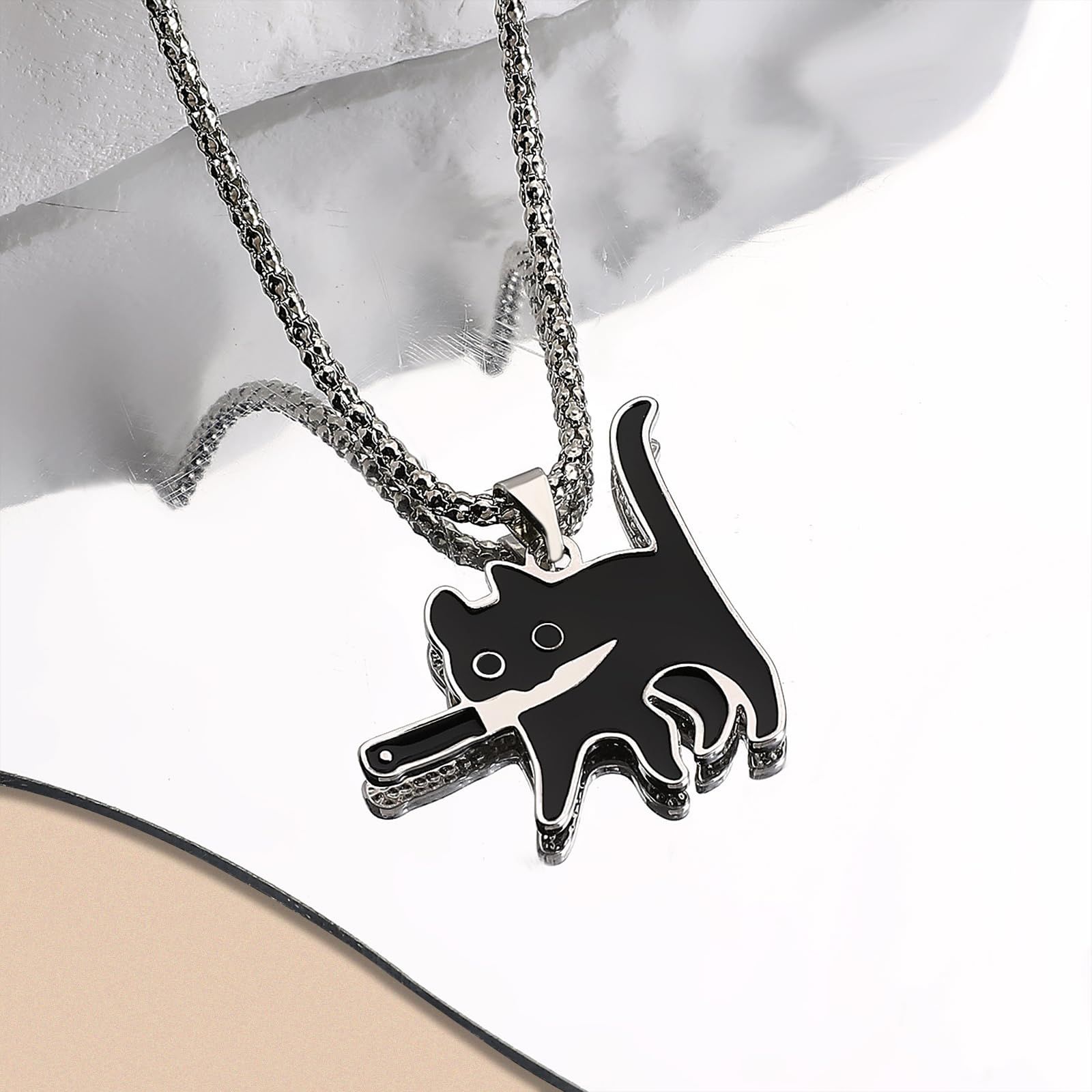 Necklace for Women Cute Necklaces for Girls Boys Black Cat Pendant Necklaces for Cat Lovers Gifts Pets Jewelry Gifts Pet Lovers — image 4