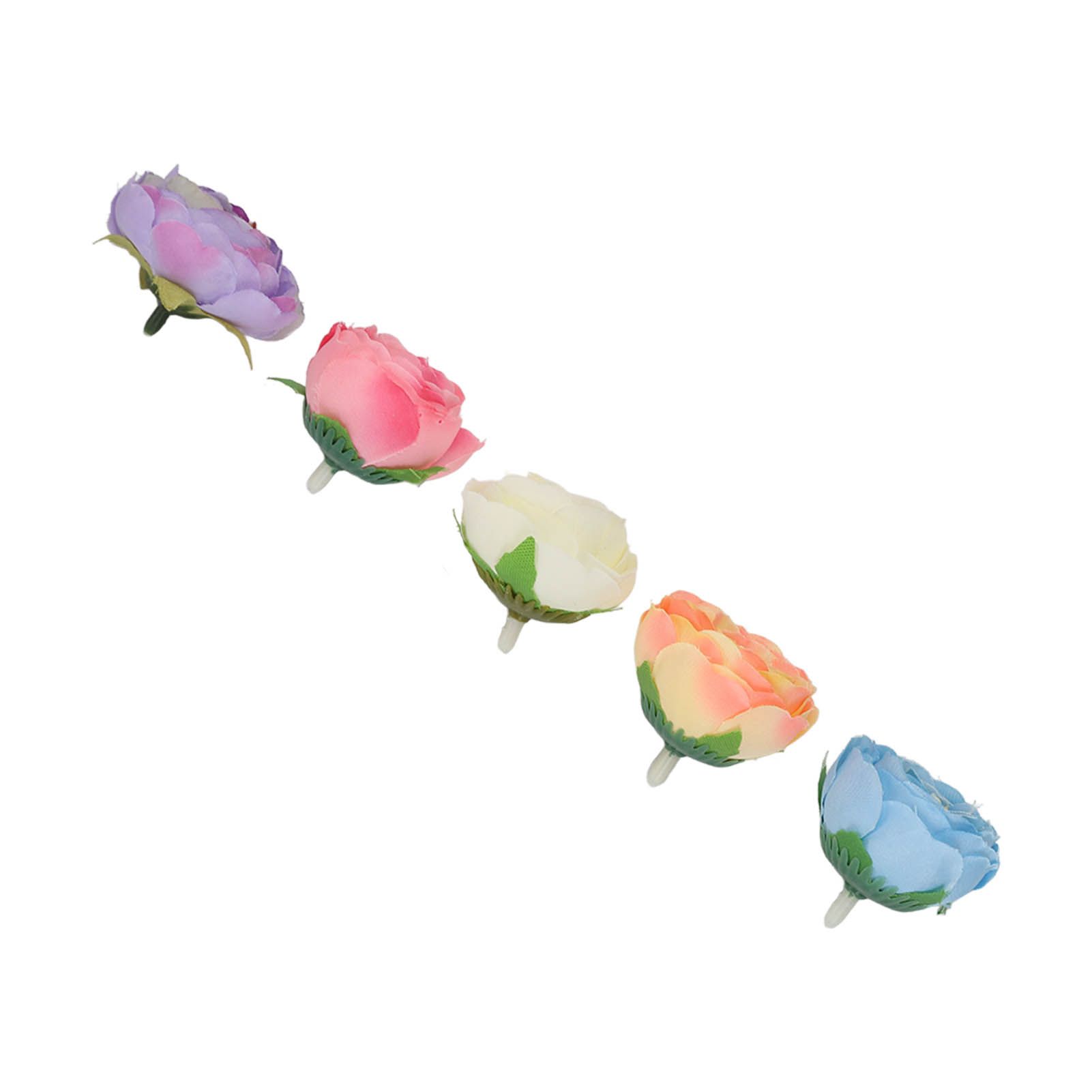 50 Pcs Camellia Flower Decor DIY Corsage Headdress Artificial Flower Heads False Rose Head Little Flower Buds โ image 6