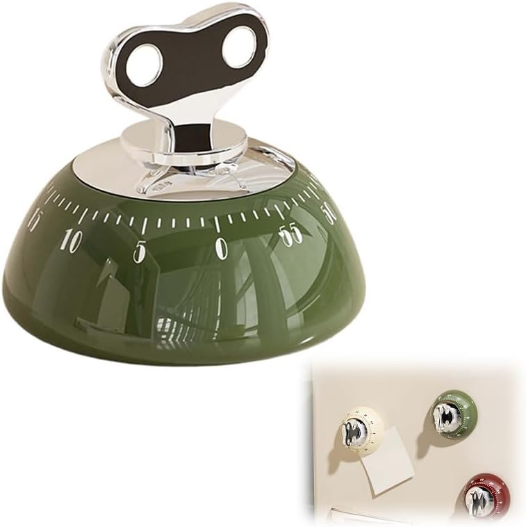 Magnetic Digital Kitchen Timer Matcha Green Countdown Up to 60 Minutes for Cooking Office Tasks and Studying