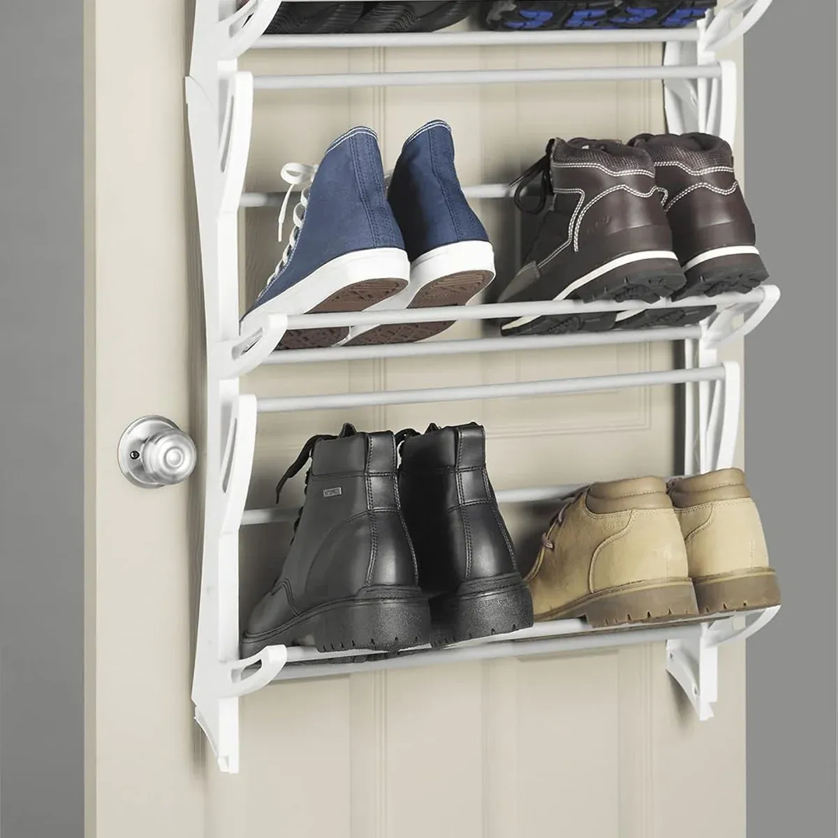 12-Tier Hanging Shoe Rack Over Door Wall Mounted Organiser Dorm Closet Storage — image 6