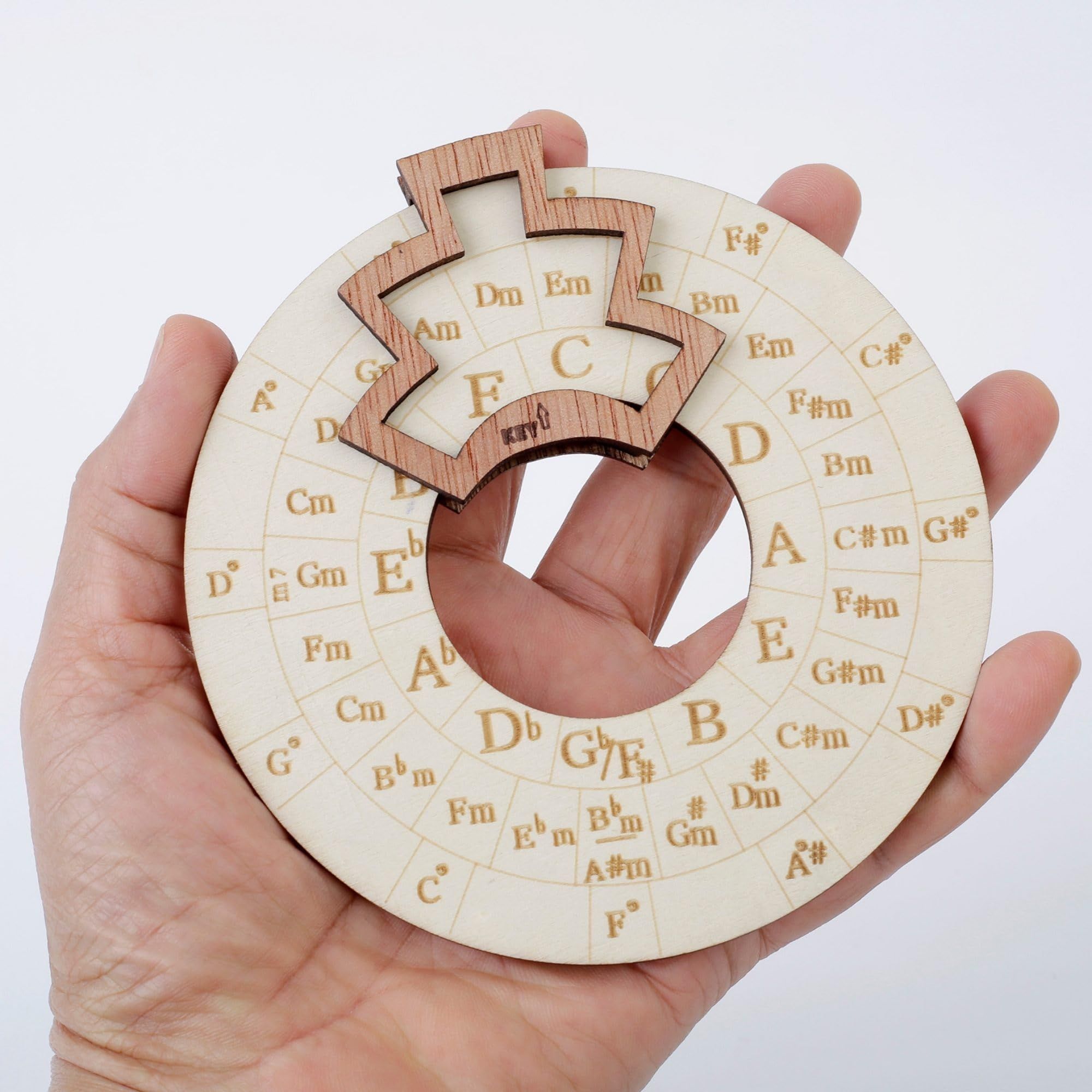 (1PCS, Diameter: 12cm) The Circle of Fifths Wooden Wheel: Melody Tool - Musical Educational Chord Wheel for Musicians โ image 3