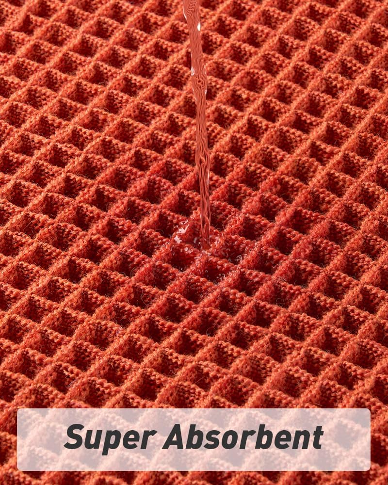 Upgraded Waffle Bath Mat, Super Absorbent Non Slip Mats for Bathroom Floor, Machine Washable Rugs with Tassels, Rubber Backed Mats, Ultra Soft, 20" x 32" — image 3