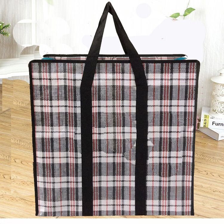 Woven Storage Bag PP Multipurpose Moving Clothes Black Trumpet โ image 2