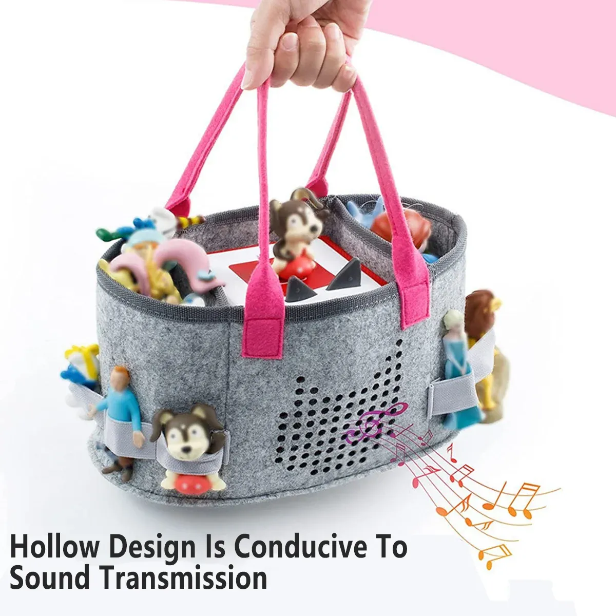 2pcs Doll Storage Organization Bag Felt Handbag Toy Organizer Storage — image 5