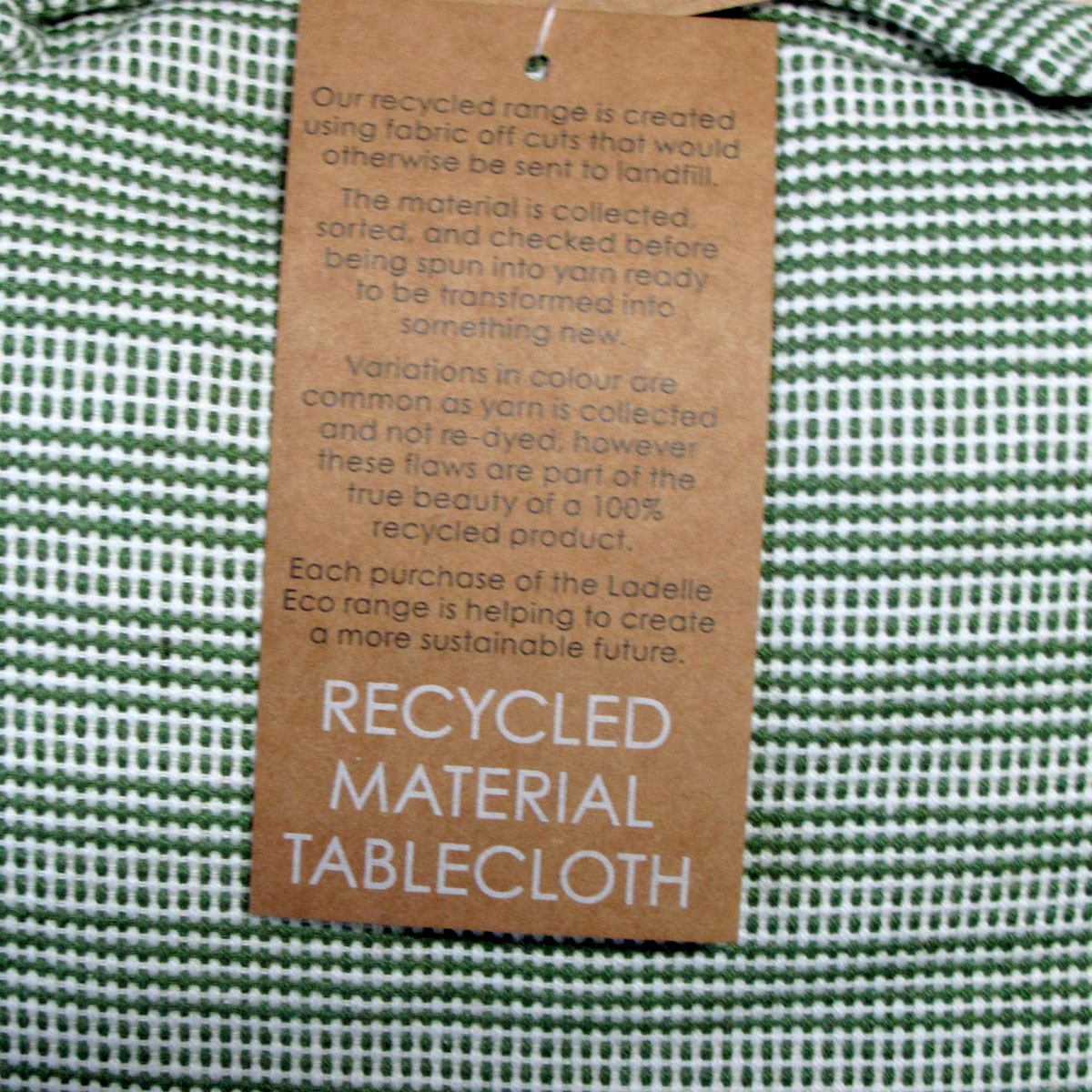 Ladelle Green Eco Cotton Rich Tablecloth 150 x 265 cm — image 3