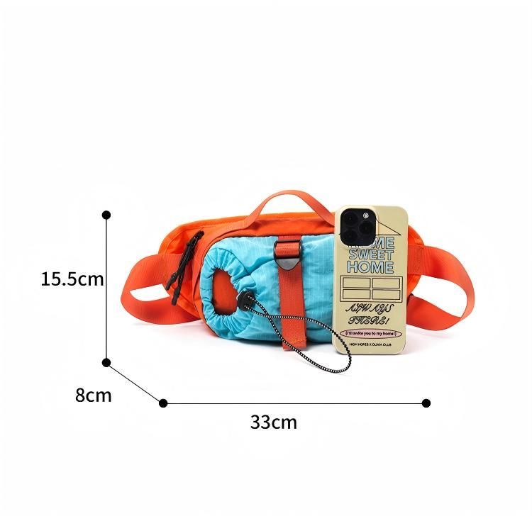 Travel Waist Pack Hiking Waist Pack Water Bottle Storage Pack Outdoor Accessory - Orange - Size routine — image 4