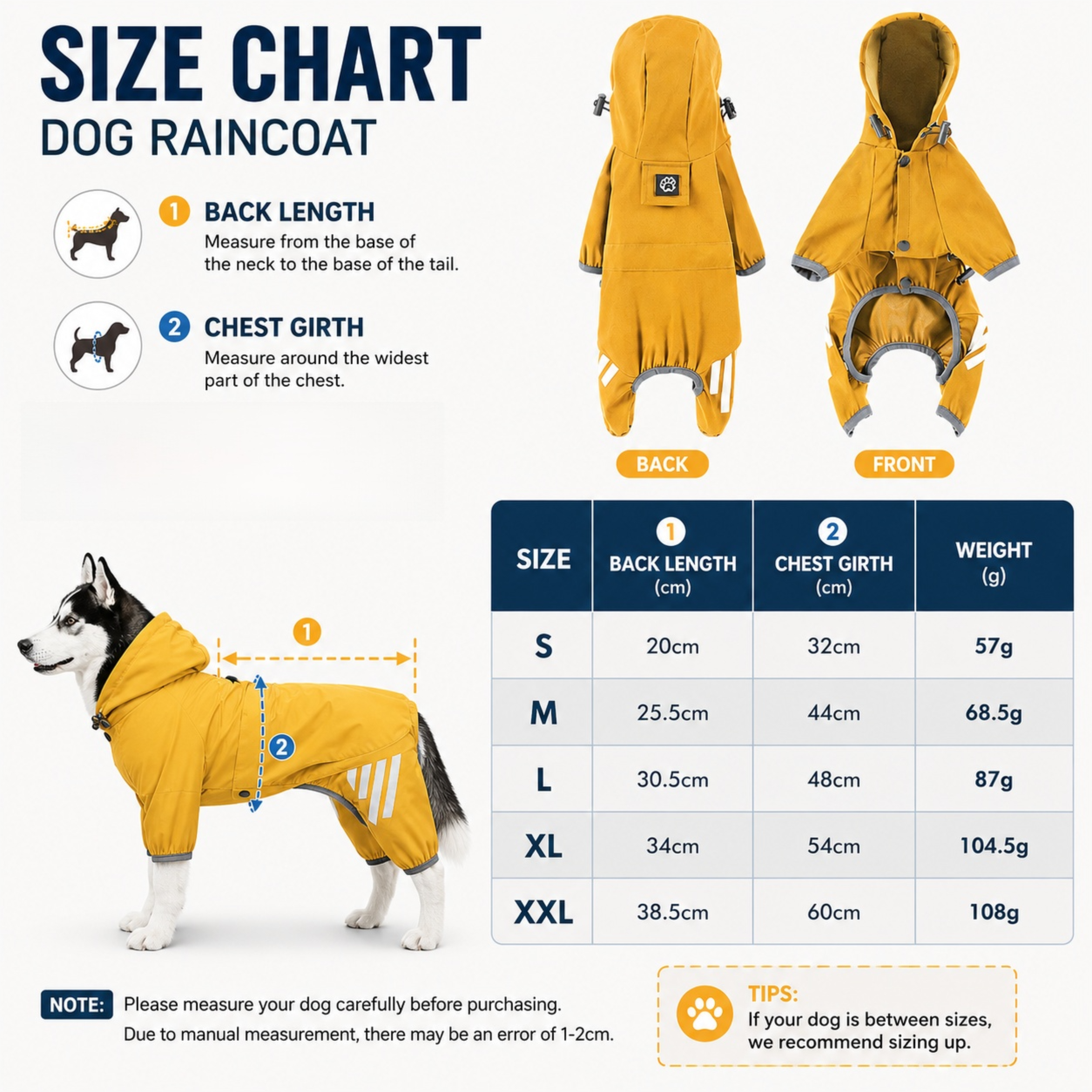 Purple Waterproof Full Body Dog Raincoat with Adjustable Hood & Waist, Easy Snap Closure and Hidden Leash Opening - Lightweight Four-Leg Reflective Pet Rain — image 2