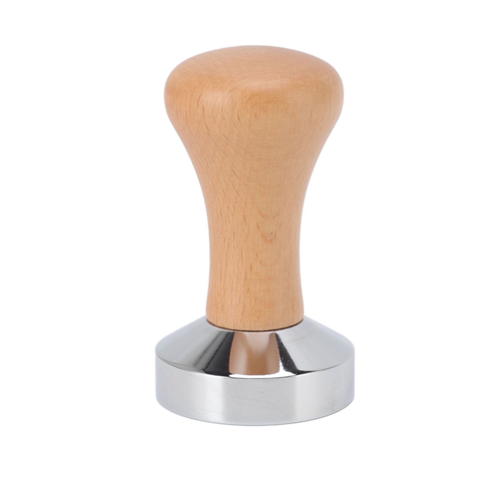 304 Stainless Steel Flat Base Coffee Tamper Wooden Handle Coffee Press Hammer for Home Shop โ image 2