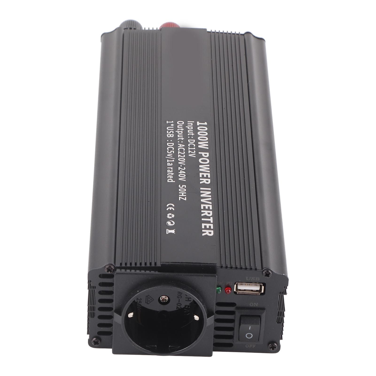 Correction Sine Wave Inverter 12 V Converter 220V 1000W Power Inverter with Solar Panel — image 4