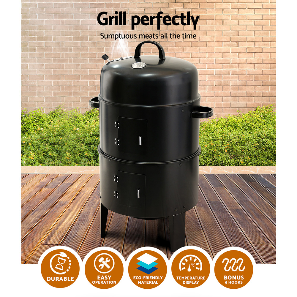 Grillz BBQ Grill 3-In-1 Charcoal Smoker — image 4
