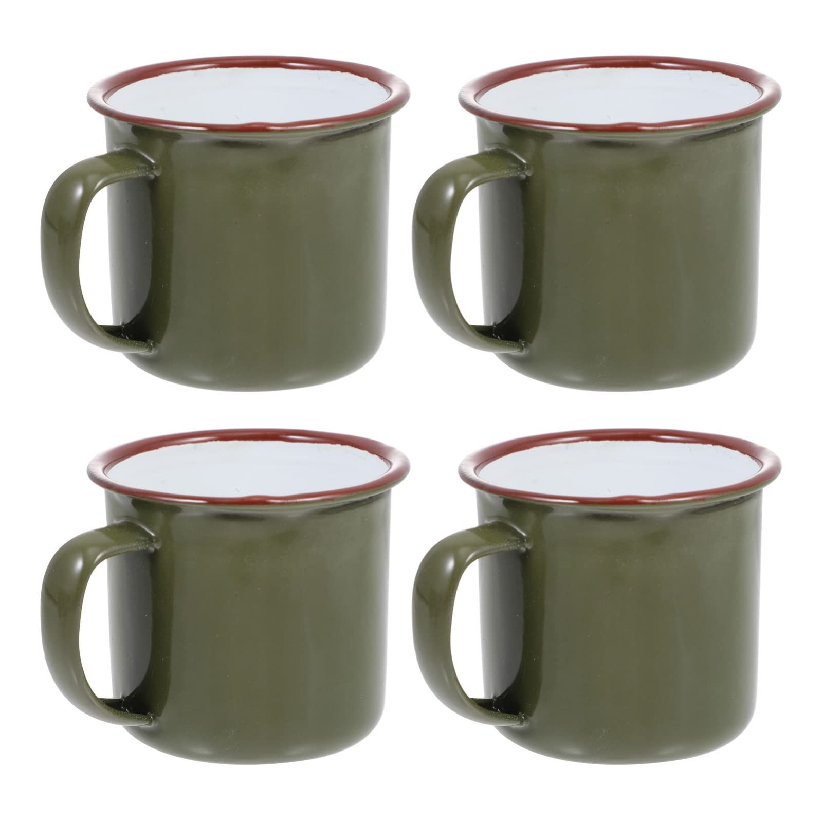 4pcs Vintage Porcelain Cup Campfire Coffee Mug Empty Water Bottles Tea Mug Vintage Milk Mug Backpacking Champaign Mug Party