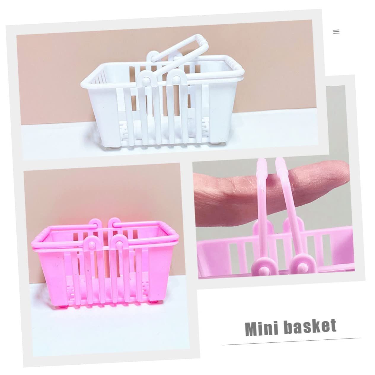 10pcs Doll Shopping Basket Toys for Adorable Mini Basket Decorative Fake Shopping Basket Toys Miniature Toys Wear-Resistant Mini โ image 2