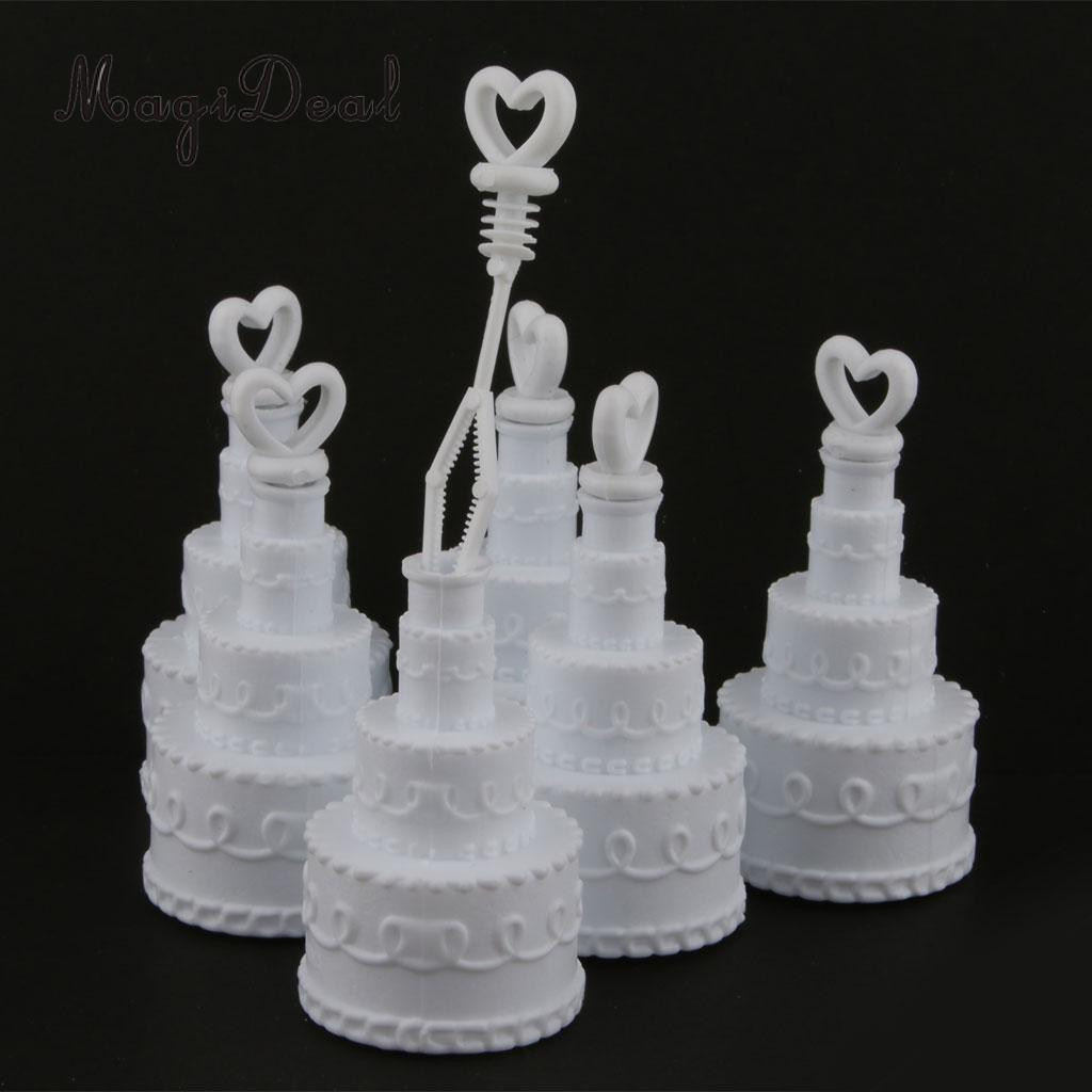 100 Pack Mini Wedding Cake Bubble Bottles send off wedding favors custom party favors โ image 2