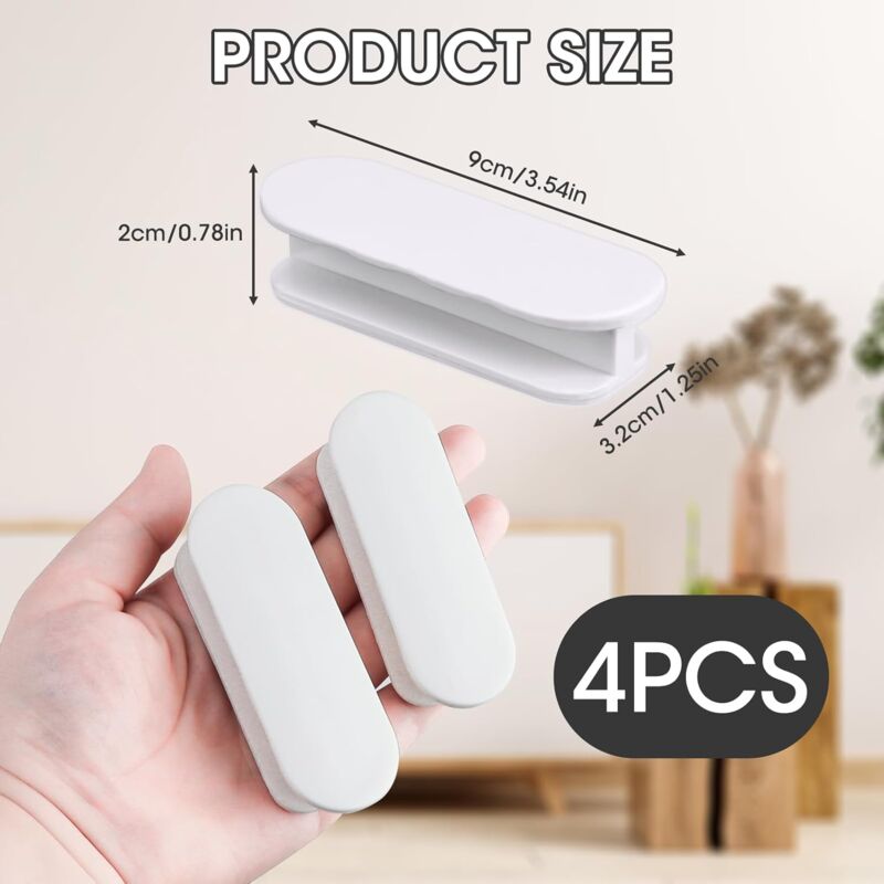 Balcony Door Knob, 4 pcs Set Door Handles, Cabinets, Furniture Glass, Plastic Look — image 2
