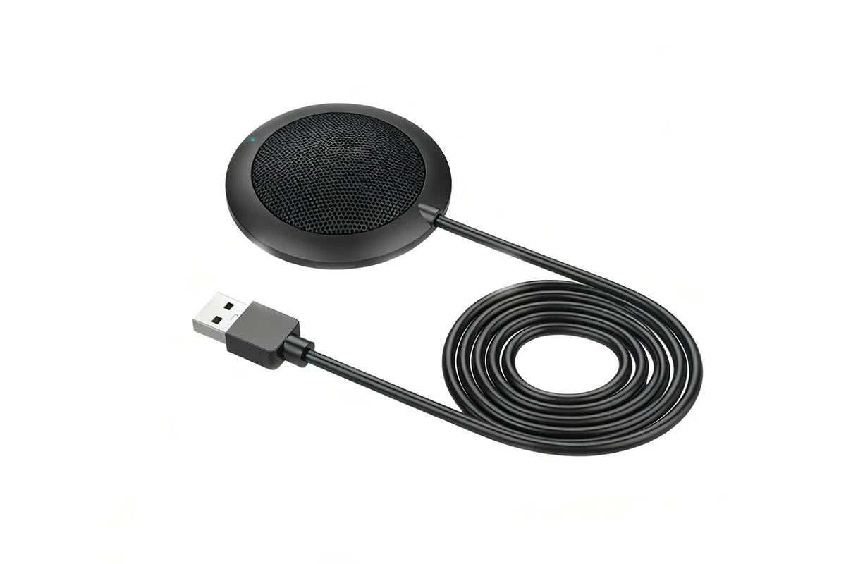 Conference USB Microphone Computer Desktop Mic with LED Indicator Plug and Play