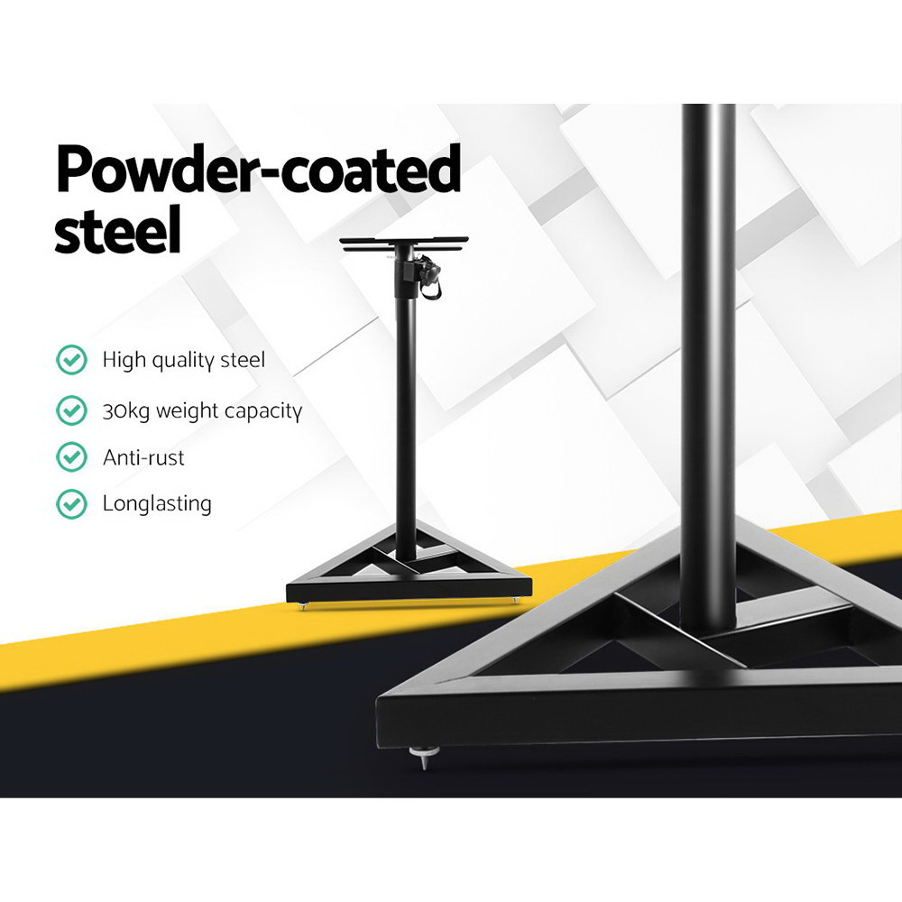 Alpha Speaker Stand 67-120cm Adjustable Height Surround Sound Studio Home 2pcs โ image 4