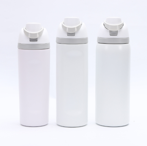 Insulated Stainless Steel Water Bottle with Straw,White & 24 oz, BPA-Free, for Travel, Sports, Outdoors — image 2