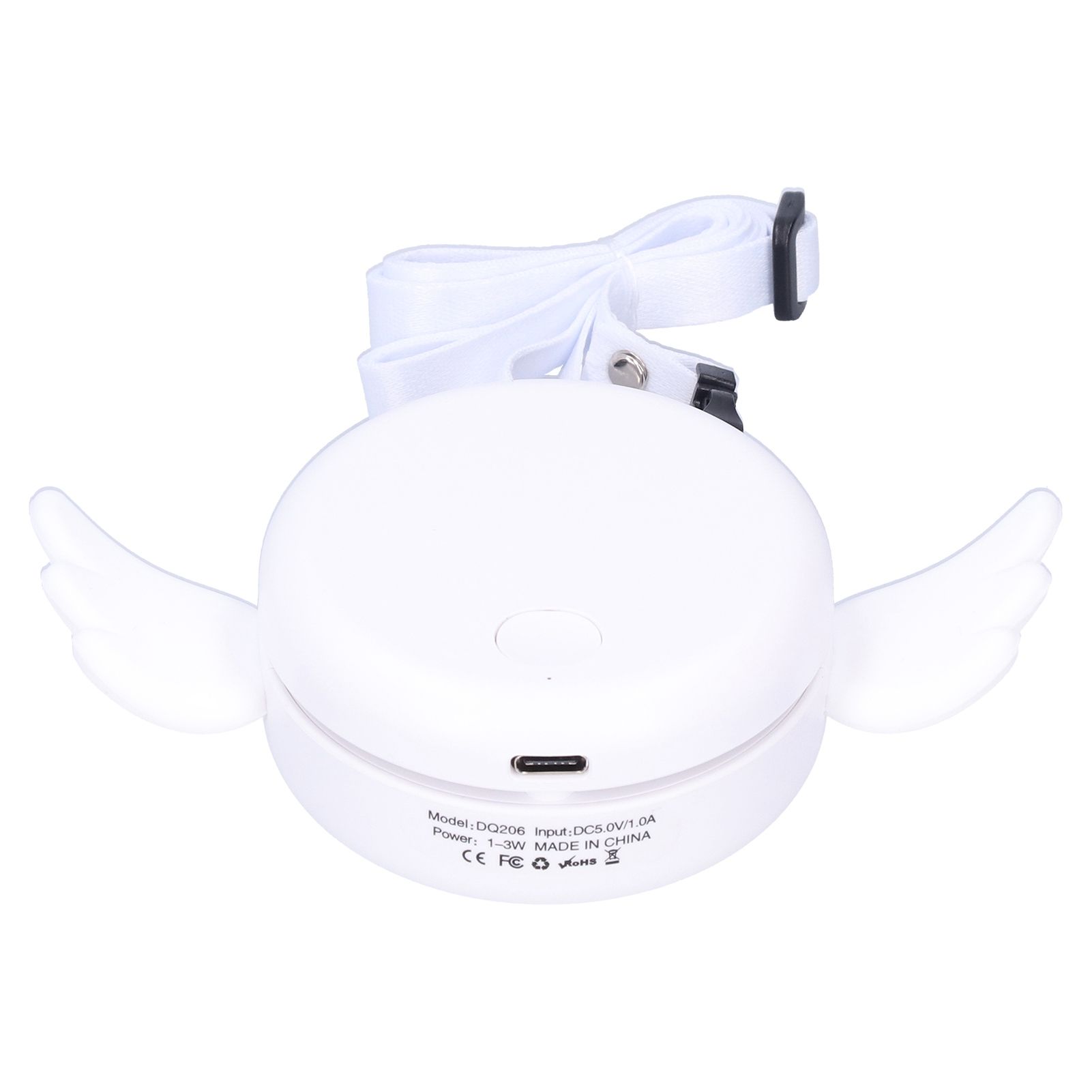 Adjustable USB Charging Electric Fan Portable Hanging Neck No‑Blade Electric Fan for Home OutdoorWhite — image 2