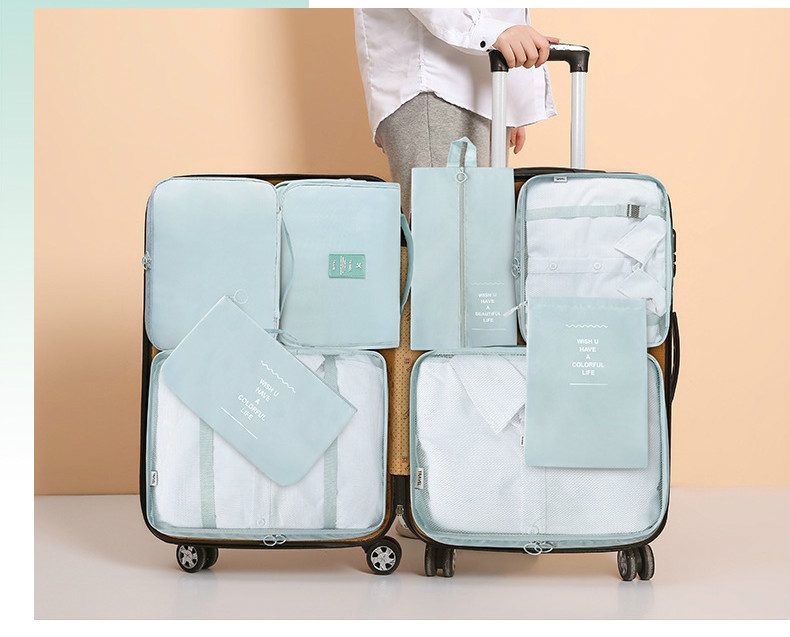 Navy Blue Travel Packing Cube Set - 7-Piece Luggage Organizer for Clothes, Toiletries, and Accessories โ image 3
