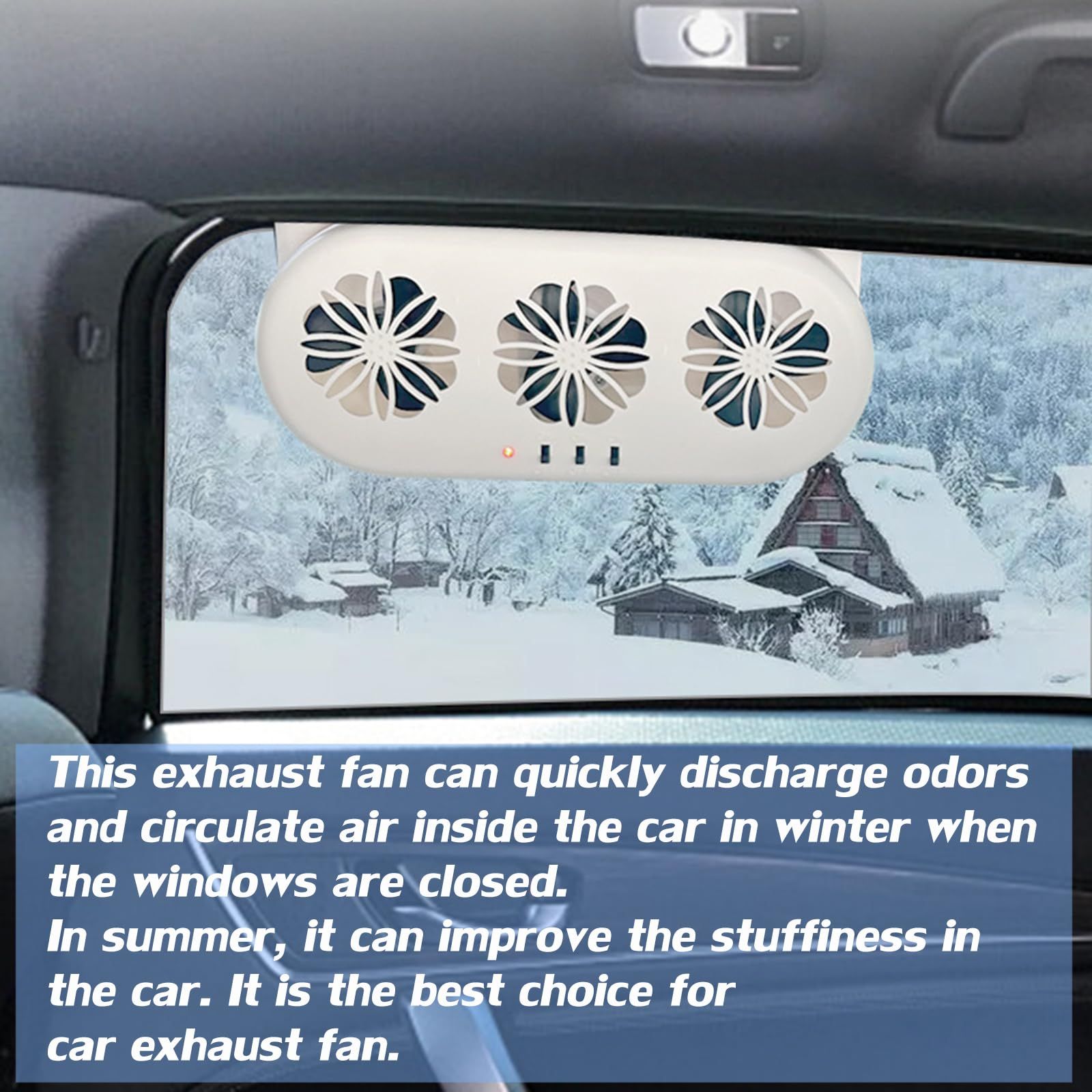 Car Solar Powered Exhaust Fan Car Window Exhaust Fan Vehicle Ventilation Fan Auto Air Vent Cool Fan Cooler Ventilation — image 4