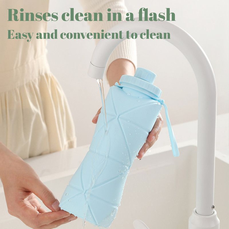 800ml Large-Capacity Food-Grade Silicone Folding Water Cup, Portable Outdoor High-Temperature Resistant Water Bottle, Travel and Camping Compressible Water — image 6