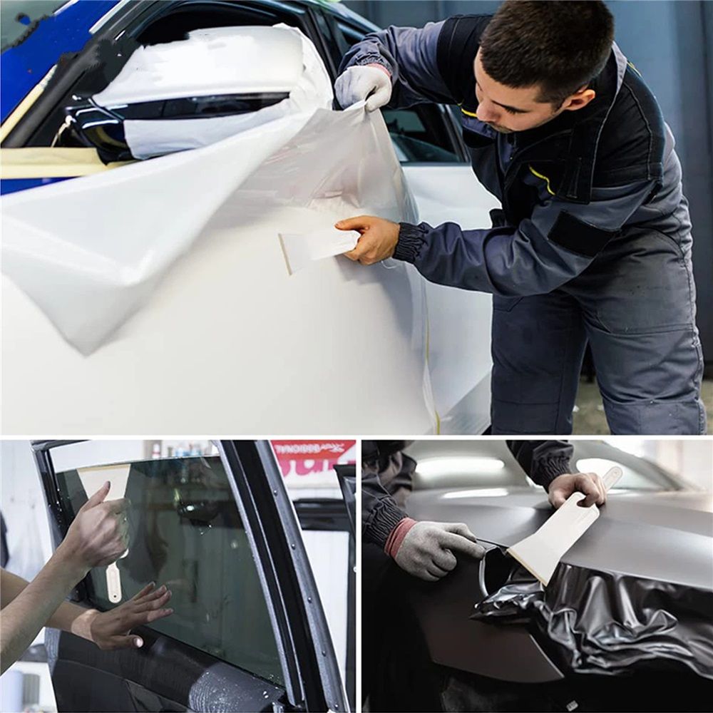 2 PCS Car Paddle Bulldozer Squeegee, Long Handle Window Tint Film Installation Tools, Paddle Bulldozer Scraper for Car Front Rear Windows Glass Cleaning, Car — image 4