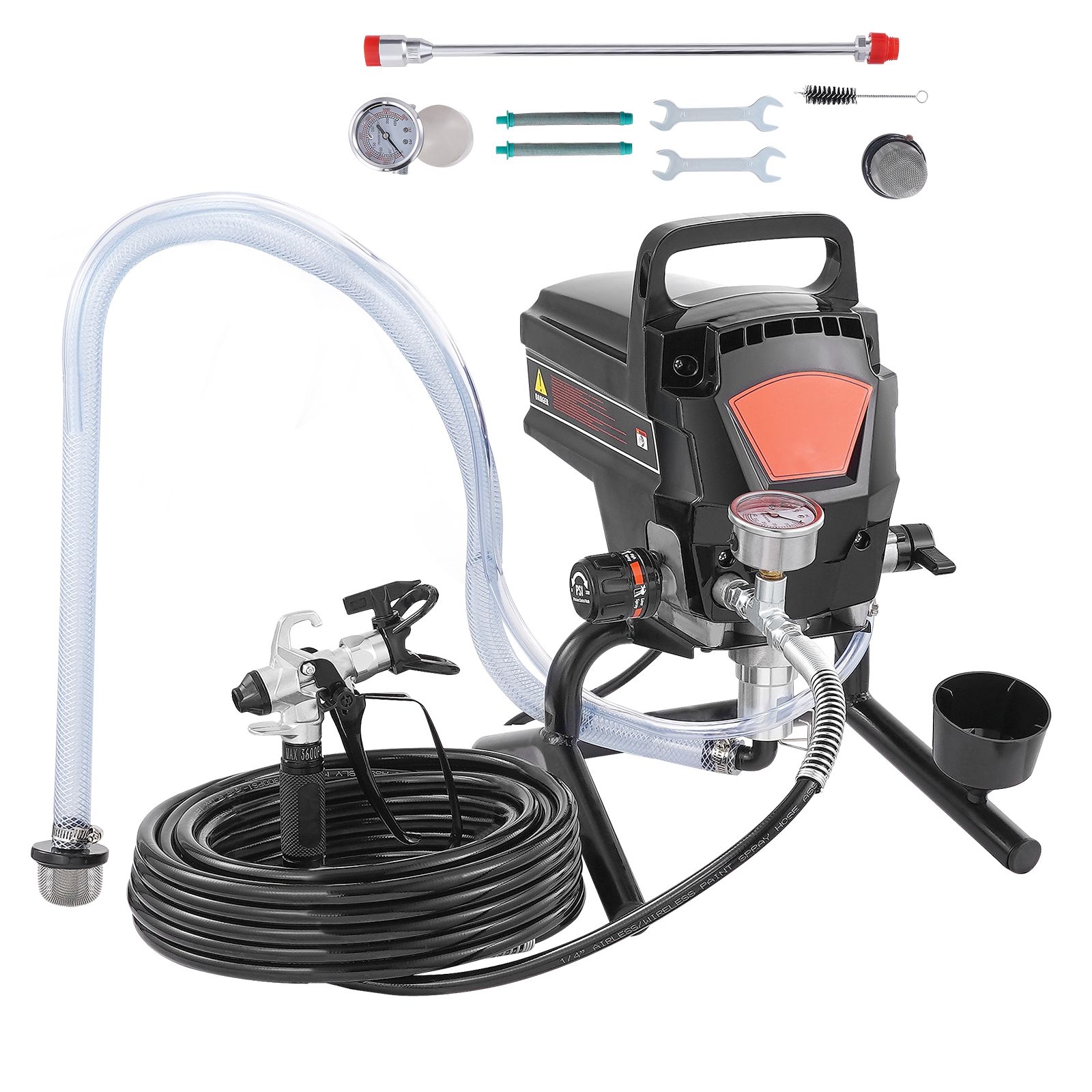 Stand Airless Paint Sprayer, 950W 3000PSI High Efficiency Electric Airless Sprayer, Fine And Even Painting Effect, Handheld Paint Sprayers for Home