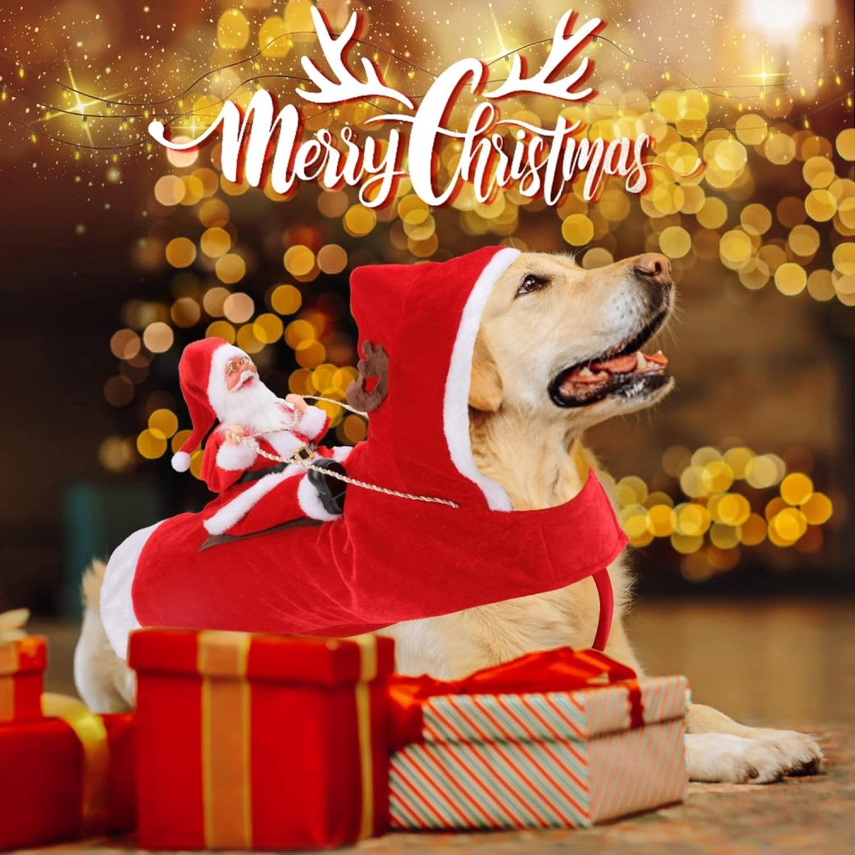 Dog Costume Christmas - Christmas Clothing For Dog/Cat - Christmas Outfit For Puppies - Hooded Dog Christmas Suit - Dog Christmas Clothing - Funny Dog — image 4