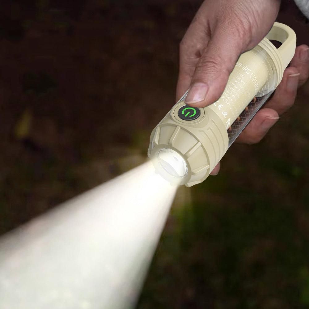 LED Camping Keychain Light - Mini Lantern with Hook for Outdoor Use Khaki โ image 3