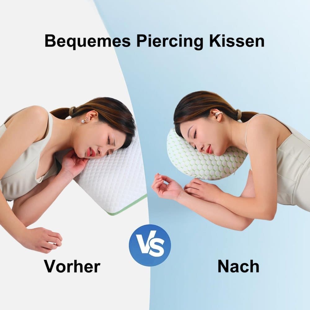 Ergonomic Ear Pillow for Side Sleeping, Relieves Ear Pressure with Perforated Design, Gold โ image 4