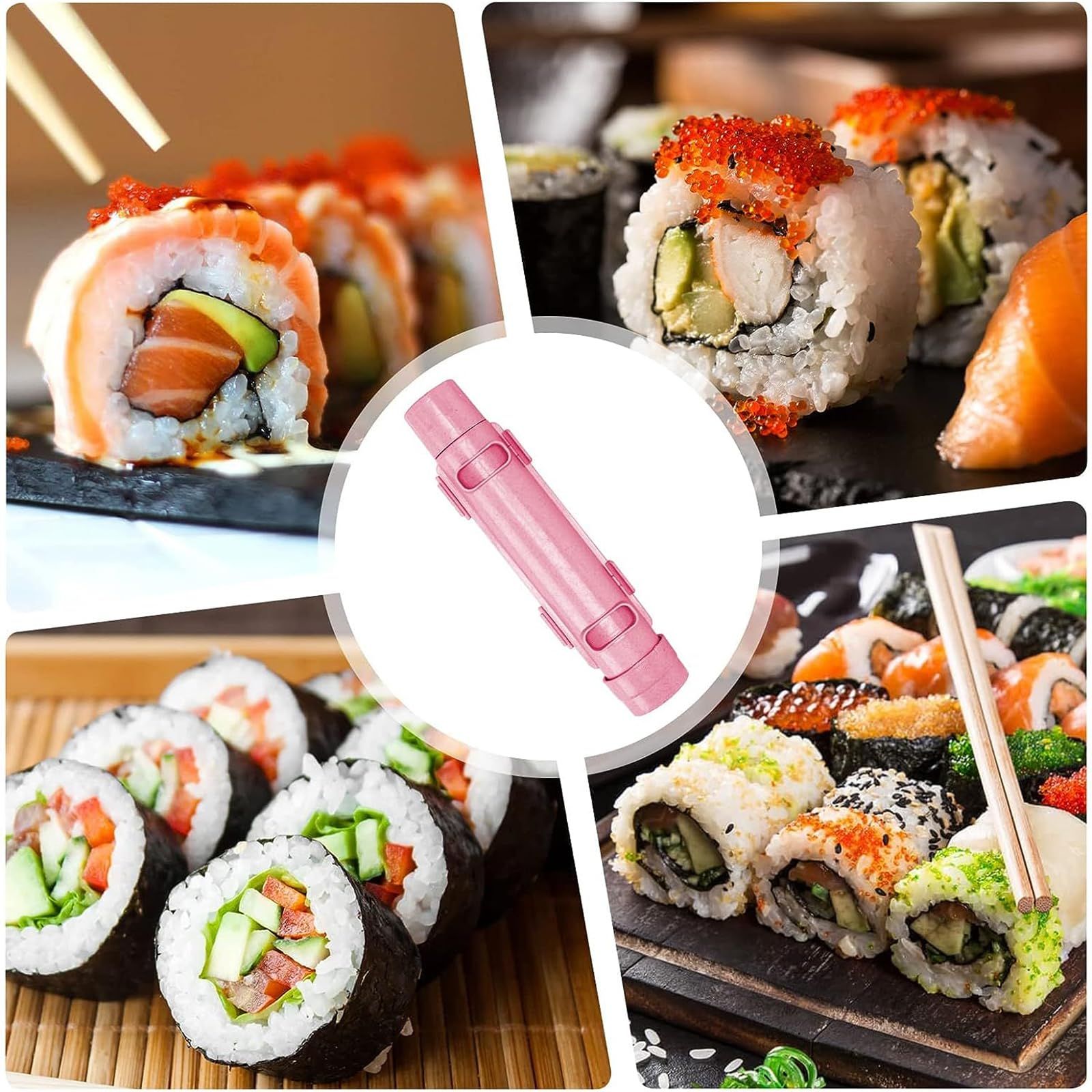 Sushi Maker【Upgraded】 Effortless Sushi Making Kit for Beginners, Sushi Bazooka, Food Grade Plastic Sushi Roller — image 5