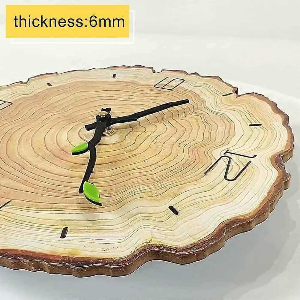 Silent Vintage Wall Clock Wood Wall Clock, Kitchen Wall Clock, Retro Vintage Wall Clock for Home Living Room Kitchen 28 × 30cm — image 3