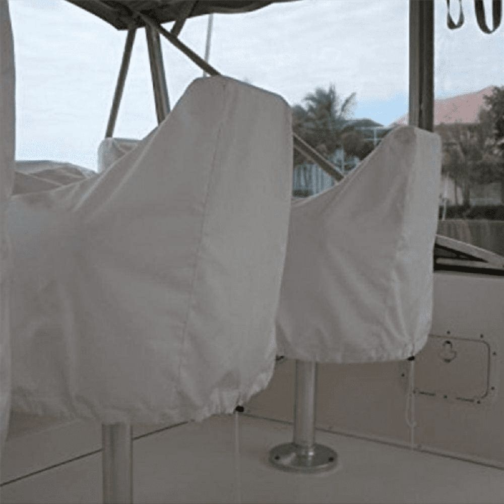 4X Boat Seat Cover, Outdoor Waterproof Pontoon Captain Boat Bench Chair Seat Cover, Chair Protective Covers โ image 4